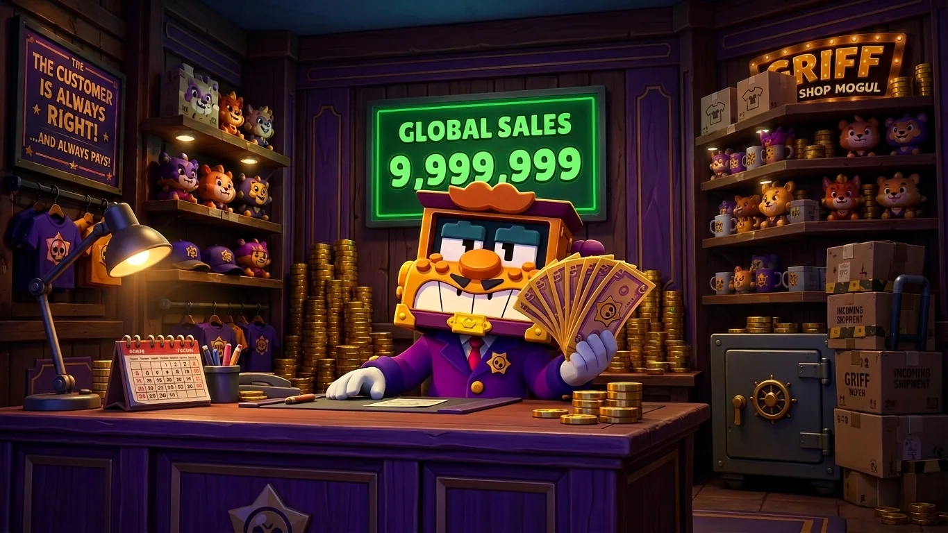 Griff's room — the gift shop mogul's stockroom